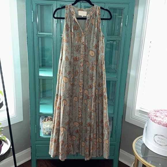 Carolina K Kaftan - coral / shell / mint EUC - Picture 3 of 7